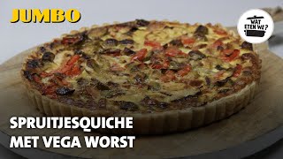 Wat eten we Spruitjesquiche met vega worst [upl. by Adlesirg]