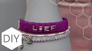 DIY sieraden maken met Kralenhoekje  Tekst armbandje [upl. by Leahcimnoj]