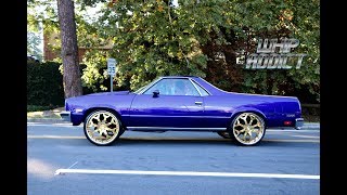 WhipAddict Kandy Cobalt Chevy El Camino on Gold Forgiato Drea 24s Ostrich Interior [upl. by Rehpatsirhc841]