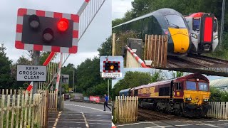 Llantrisant West Level Crossing Rhondda Cynon Taf [upl. by Marx]