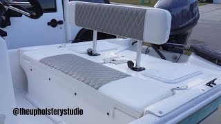 Watch Me Transform This Boat  Diamond Stitch Upholstery [upl. by Akerdna]