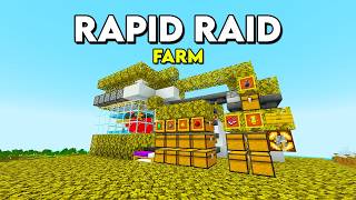 Rapid Raid Farm in Minecraft Bedrock 121 [upl. by Aelyk]