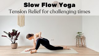 LIVE 20 MIN SLOW FLOW YOGA  Full Body Yoga amp Tension Relief in difficult times 🩵 [upl. by Bose]