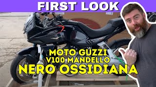 First Look  Moto Guzzi V100 Mandello Nero Ossidiana [upl. by Analise]