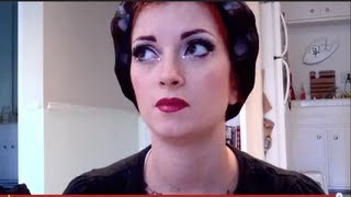 New Years Eve sparkly holiday vintage makeup tutorial by CHERRY DOLLFACE [upl. by Jarl676]