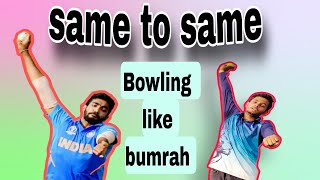 Jasprit bumrah bowling action copy ✅ Same to same Bowling Tips in HINDI  Jasprit Bumrah [upl. by Ytsirc]