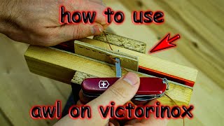 How to Sew with a Swiss Army Knife Awl [upl. by Behlau773]