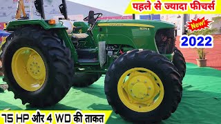 JOHN DEERE 5075 E 4WD Tractor  75 Hp Tractor  Price Mileage Features Hindi Review [upl. by Reifinnej]