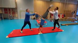 Pole vault exercises with Sondre Guttormsen  Flexibility Core Drills Gymnastics [upl. by Aicel509]