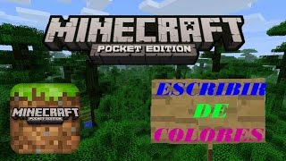 Escribir Con Letras De Colores En MINECRAFT PE [upl. by Irina]