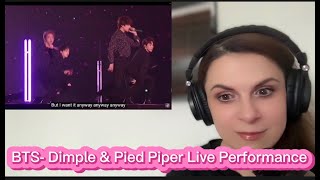 First time reaction to BTS Dimple and Pied Piper Live Performance [upl. by Strohbehn]