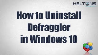 How to Uninstall Defraggler in Windows 10 [upl. by Aitnis]