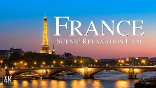 France 4K Relaxation Film  French Alps Drone Video  Eiffel Tower  Paris Drone France4K Paris4K [upl. by Nnaasil]