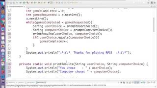 Java Rock Paper Scissors Part 3 [upl. by Ynej]