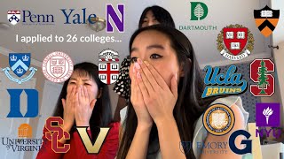 COLLEGE DECISION REACTIONS 2023 all 8 Ivies Stanford UCs T20s and more [upl. by Anaehr]