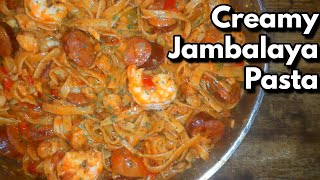 Easy Creamy Jambalaya Pasta Quick Recipe [upl. by Anel]