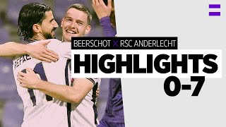 HIGHLIGHTS Beerschot  RSC Anderlecht  20212022  7 goals to end the year [upl. by Hector]