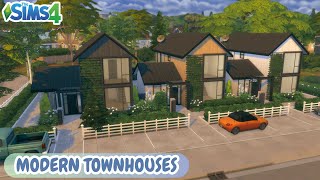 Building 3 Modern Homes on ONE lot  Sims 4 Speed Build [upl. by Emyam]