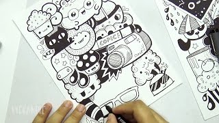 Full Page Marker Doodle  Cute Doodle Card [upl. by Siriso852]