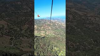 Zipline di San Mauro Castelverde lunga 1600 metri toccando una velocità massima di 130 kmh [upl. by Corydon]