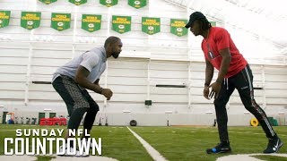 Packers WR Davante Adams demonstrates his release off the line  NFL Countdown  ESPN [upl. by Eillas]