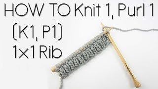 HOW TO KNIT AND PURL  1x1 Rib [upl. by Barker215]