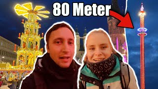 Neuer 80 Meter quotExtreme Freefallquot Tower  Andreasmesse Detmold amp Wintermarkt Halle 2021  Vlog 277 [upl. by Leanora113]