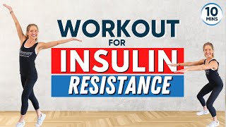 Workout for Insulin Resistance Follow along workout 10 Minutes [upl. by Enotna867]