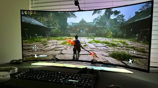 INSANE Graphics Black Myth Wukong on a 2024 LG UltraWide OLED  LG45GS96QB Gameplay Part 12 [upl. by Naed]