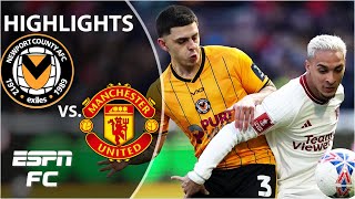 🚨 CUPSET ALERT 🚨 Newport County vs Manchester United  FA Cup Highlights  ESPN FC [upl. by Phedra602]