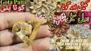 Gota patti shop Rawalpindi wholesale shopGota laceGota flower tesselsdelivery all over Pakistan [upl. by Eiveneg242]