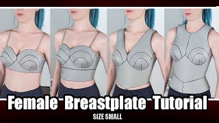 4 Simple Female Breastplates for Cosplay Using Foam Size Small [upl. by Ardnasxela480]