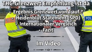 Verkehrsministerium Expertenkommission Empfehlung THCGrenzwert Erhöhung im Straßenverkehr  Infos [upl. by Novello439]