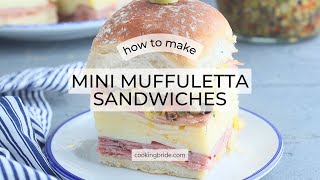 Mini Muffuletta Sandwiches Recipe [upl. by Parcel]