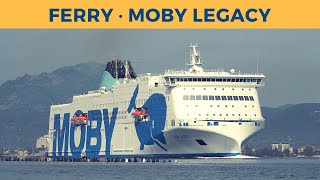 Departure of ferry MOBY LEGACY Olbia Moby Lines [upl. by Eberto]