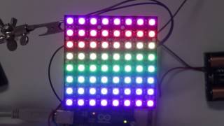 NeoPixel 8x8 Matrix Display von Adafruit  Testsketch [upl. by Naejeillib]