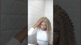 BOBBI BOSS MOGL304 WIG INSTALL bobbiboss blondehair curlyhair wiginstall hairstyles fallhair [upl. by Niwled379]