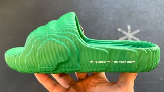 Adidas Adilette 22 Slides Green [upl. by Flavian31]