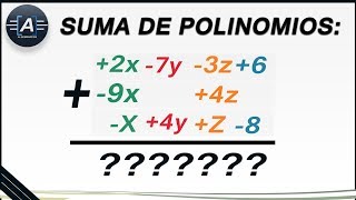 SUMA de POLINOMIOS Nivel Básico [upl. by Sholem]