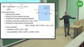 Prof Matthew Headrick  Covariant properties of holographic entanglement [upl. by Aikahs212]