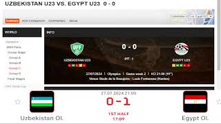 Uzbekistan vs Egypt Olympic Games 2024 Football Match Highlights PLLS 456 [upl. by Salomon]