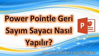 Power Pointle Geri Sayım Sayacı Nasıl Yapılır [upl. by Tisdale]