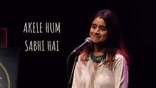 Akele Hum Sabhi Hai  Helly Shah Ft Abhin  Hindi Poetry with English Subtitles [upl. by Tarah]