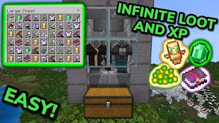 EASIEST 121 RAID FARM TUTORIAL in Minecraft Bedrock MCPEXboxPSSwitchPC [upl. by Rafaelof108]