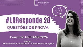 LêResponde 28 questões do concurso para Fisioterapeuta da UNICAMP 2024 [upl. by Blus]