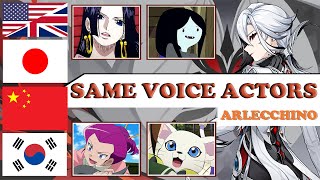 Genshin  Arlecchino ALL Language Voice Actors Same Anime amp Game Characters [upl. by Einatirb]