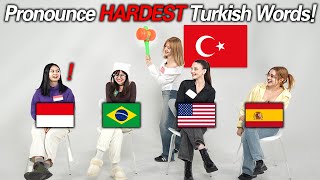 People Try To Pronounce The HARDEST Words In TURKISH l Indonesia USA Brazil Spain Turkey [upl. by Yorle]