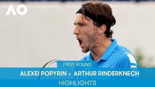 Alexei Popyrin v Arthur Rinderknech Highlights 1R  Australian Open 2022 [upl. by Fulvia]