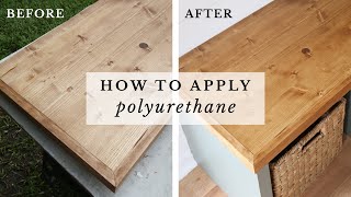 How to Apply Polyurethane to Wood  Easy Guide to Finishing Wood with Polyurethane [upl. by Ephrayim569]