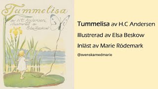 Ljudbok med text  Tummelisa av HC Andersen  Lär dig svenska svenskamedmarie [upl. by Enelez]